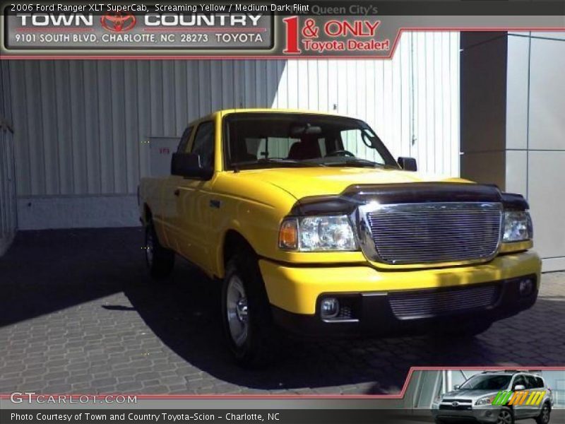 Screaming Yellow / Medium Dark Flint 2006 Ford Ranger XLT SuperCab