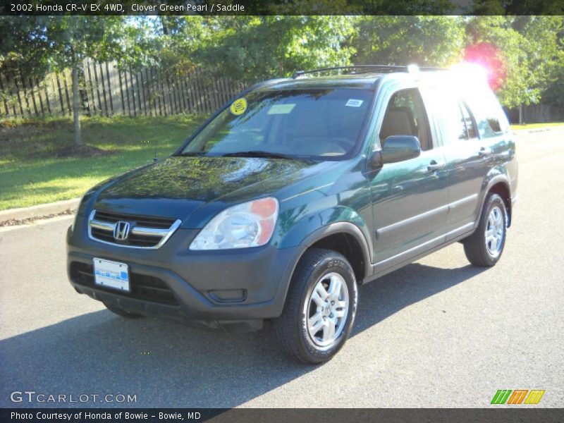 Clover Green Pearl / Saddle 2002 Honda CR-V EX 4WD