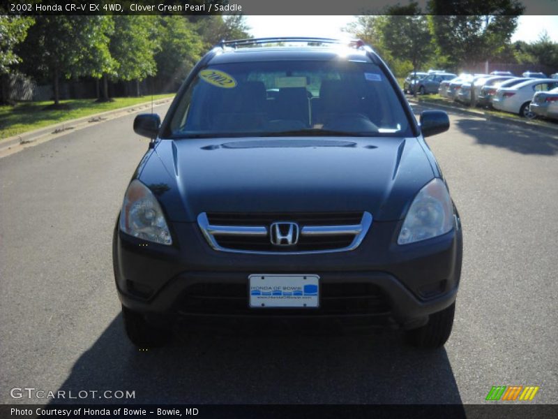 Clover Green Pearl / Saddle 2002 Honda CR-V EX 4WD