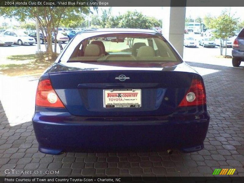 Vivid Blue Pearl / Ivory Beige 2004 Honda Civic EX Coupe
