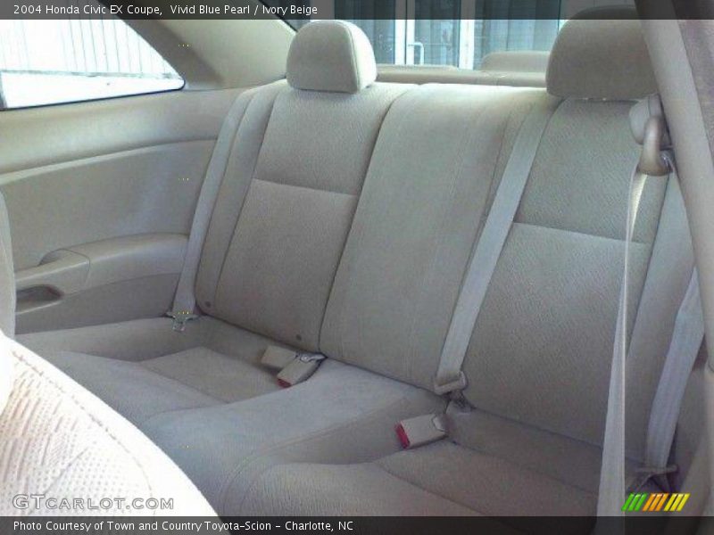 Vivid Blue Pearl / Ivory Beige 2004 Honda Civic EX Coupe