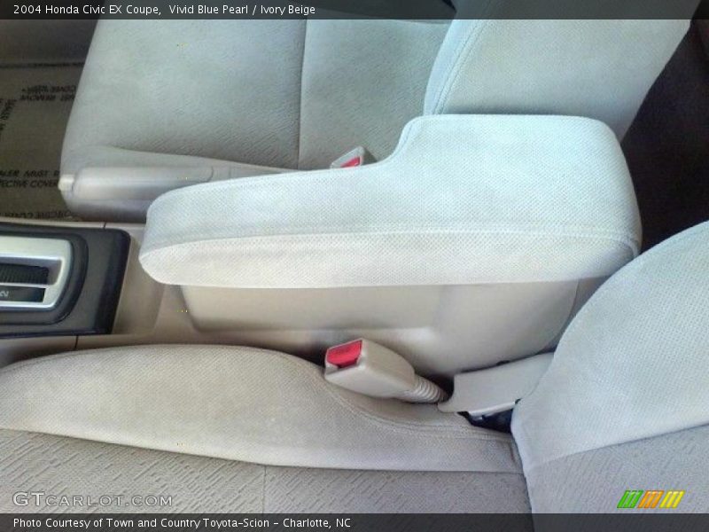 Vivid Blue Pearl / Ivory Beige 2004 Honda Civic EX Coupe