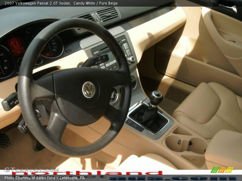 Candy White / Pure Beige 2007 Volkswagen Passat 2.0T Sedan