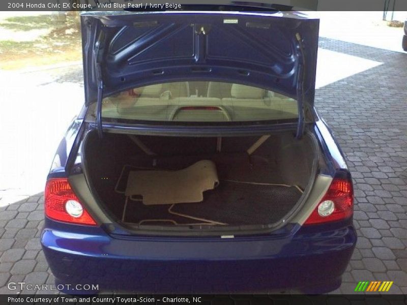 Vivid Blue Pearl / Ivory Beige 2004 Honda Civic EX Coupe