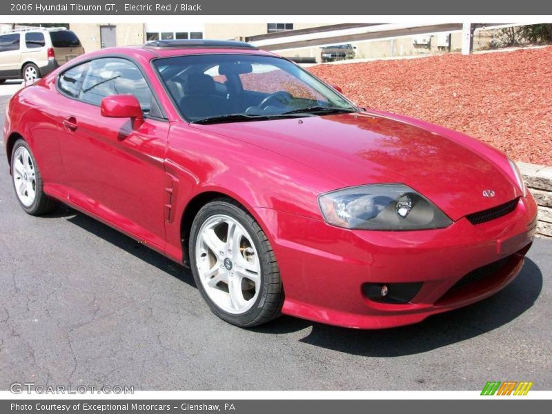 Electric Red / Black 2006 Hyundai Tiburon GT