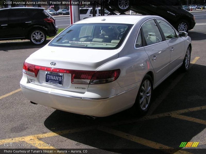 Powder White Pearl / Beige 2008 Hyundai Azera Limited