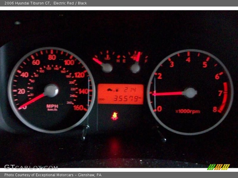 Electric Red / Black 2006 Hyundai Tiburon GT