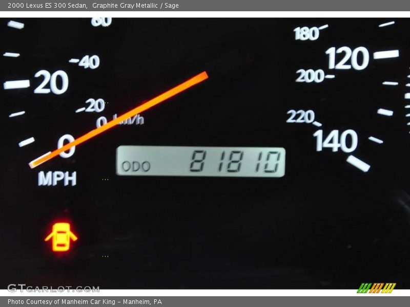 Graphite Gray Metallic / Sage 2000 Lexus ES 300 Sedan