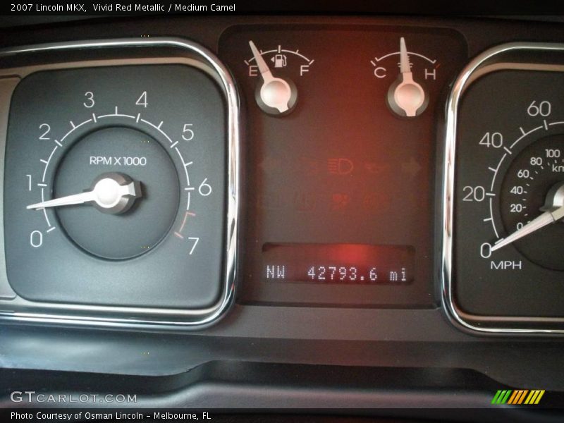 Vivid Red Metallic / Medium Camel 2007 Lincoln MKX