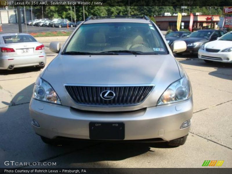 Savannah Beige Metallic / Ivory 2007 Lexus RX 350 AWD