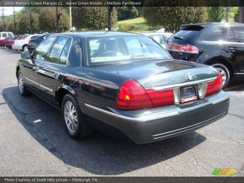 Aspen Green Metallic / Medium Parchment 2003 Mercury Grand Marquis LS