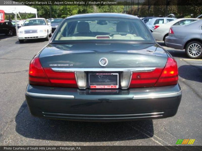 Aspen Green Metallic / Medium Parchment 2003 Mercury Grand Marquis LS
