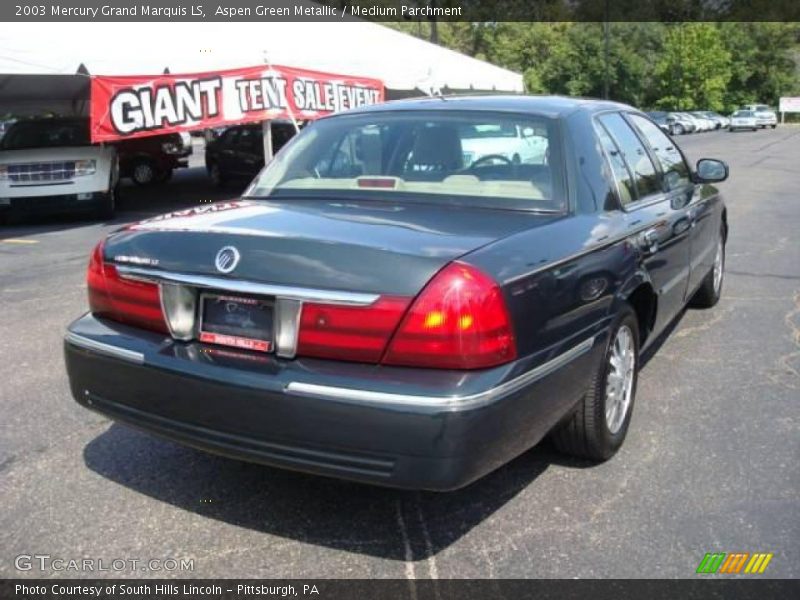 Aspen Green Metallic / Medium Parchment 2003 Mercury Grand Marquis LS