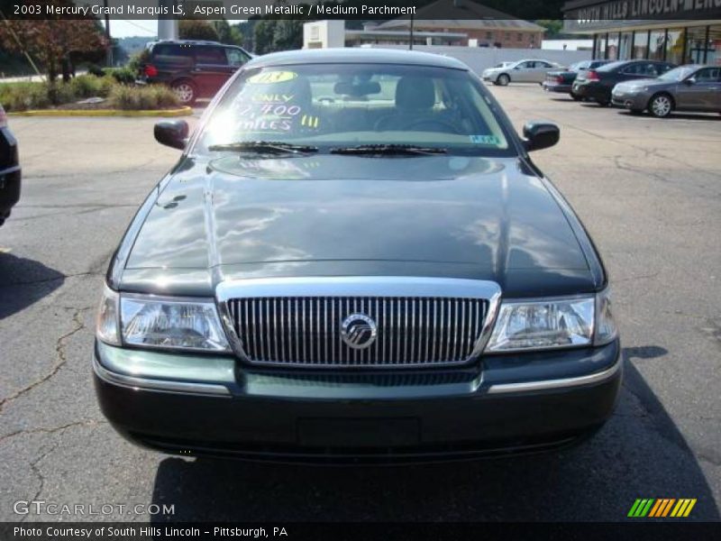 Aspen Green Metallic / Medium Parchment 2003 Mercury Grand Marquis LS