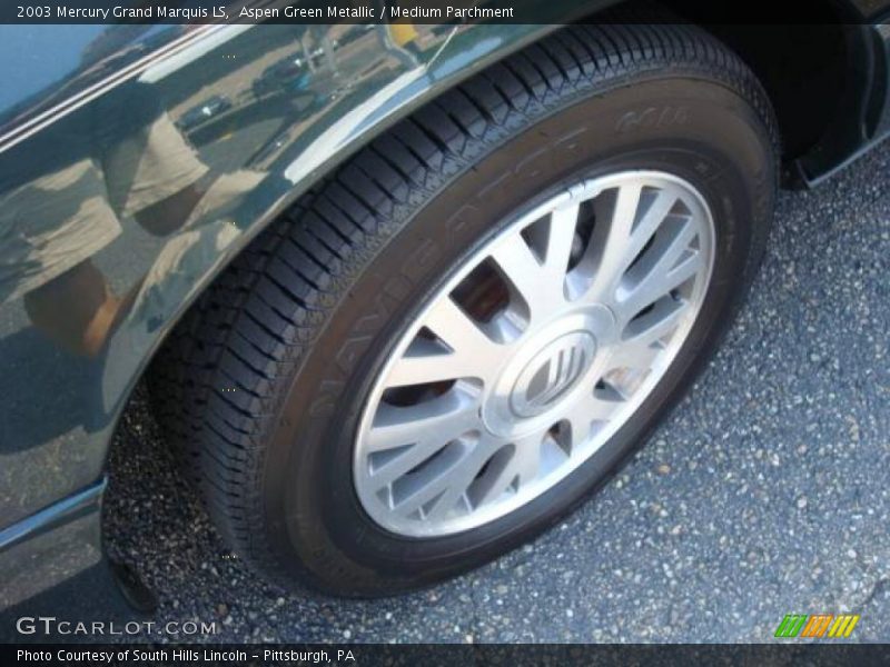 Aspen Green Metallic / Medium Parchment 2003 Mercury Grand Marquis LS