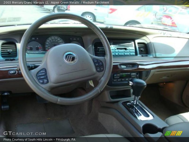Aspen Green Metallic / Medium Parchment 2003 Mercury Grand Marquis LS