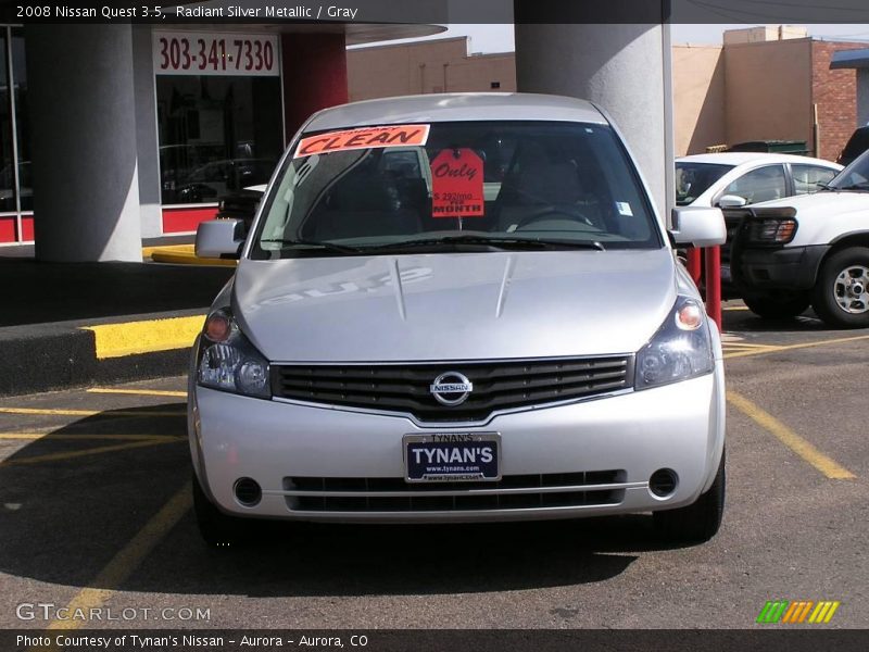 Radiant Silver Metallic / Gray 2008 Nissan Quest 3.5