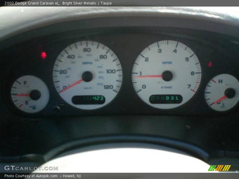 Bright Silver Metallic / Taupe 2002 Dodge Grand Caravan eL
