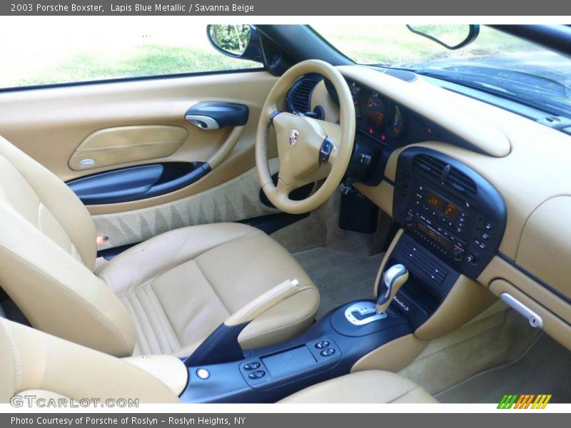 Lapis Blue Metallic / Savanna Beige 2003 Porsche Boxster