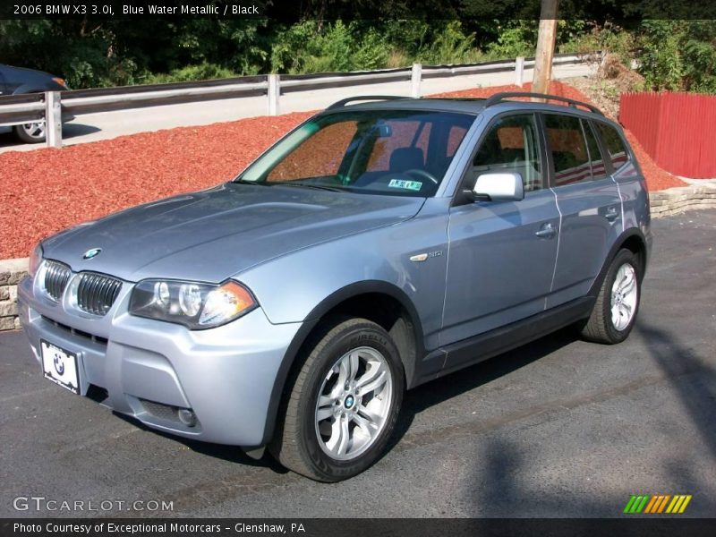 Blue Water Metallic / Black 2006 BMW X3 3.0i