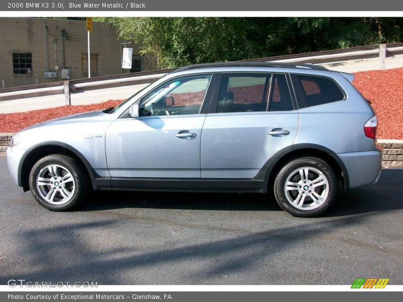 Blue Water Metallic / Black 2006 BMW X3 3.0i