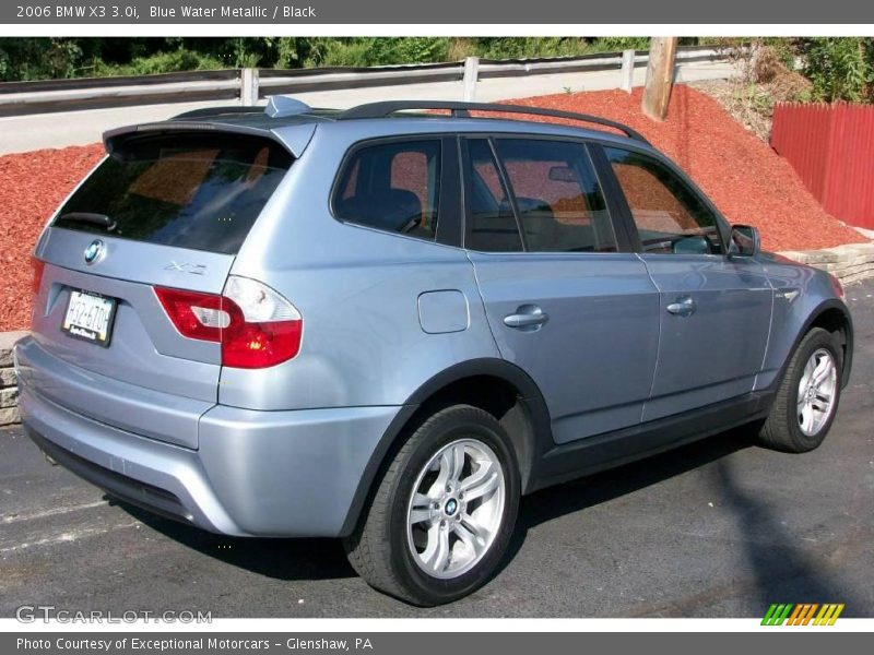 Blue Water Metallic / Black 2006 BMW X3 3.0i