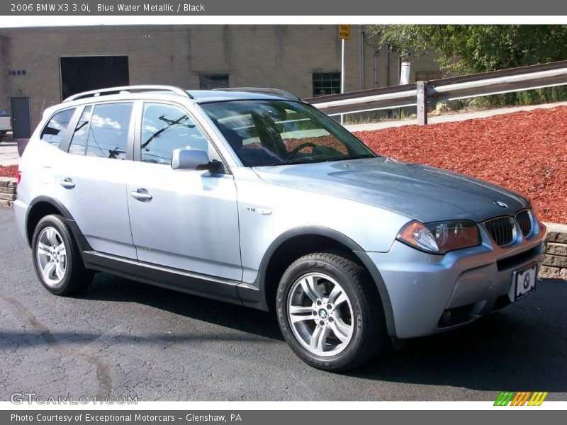 Blue Water Metallic / Black 2006 BMW X3 3.0i