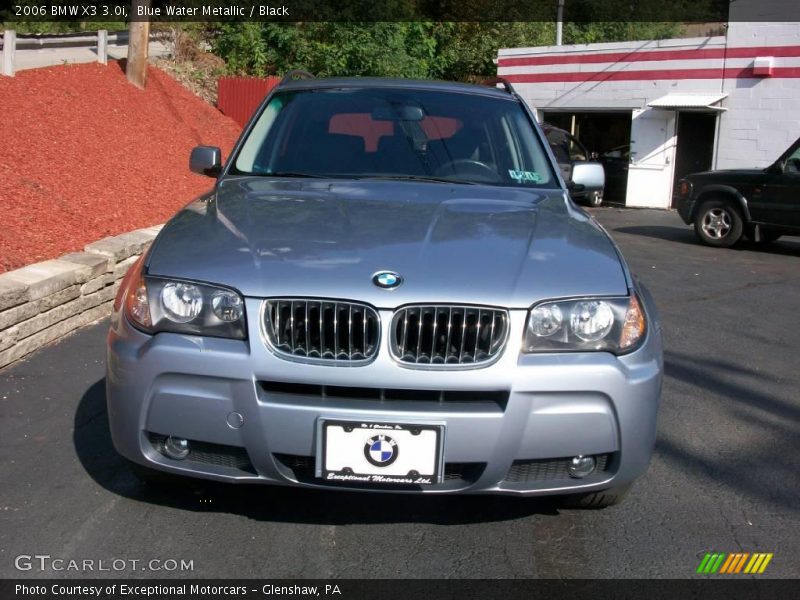 Blue Water Metallic / Black 2006 BMW X3 3.0i
