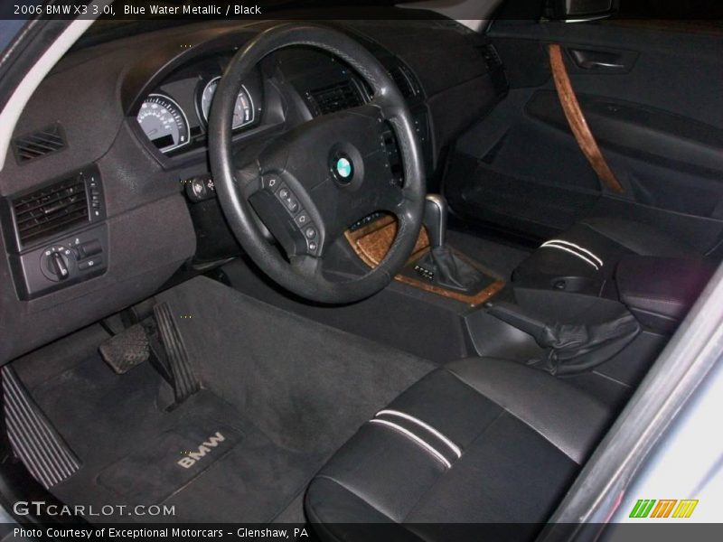Blue Water Metallic / Black 2006 BMW X3 3.0i