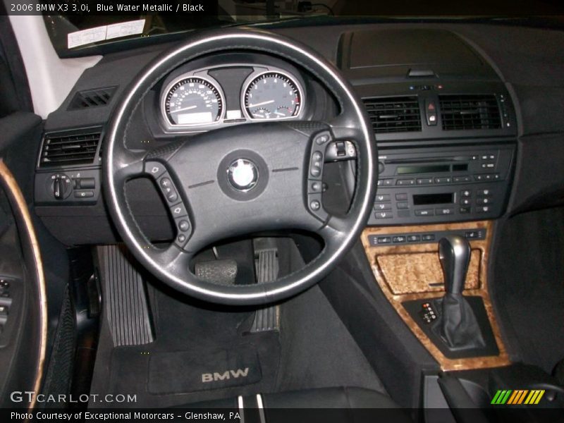 Blue Water Metallic / Black 2006 BMW X3 3.0i
