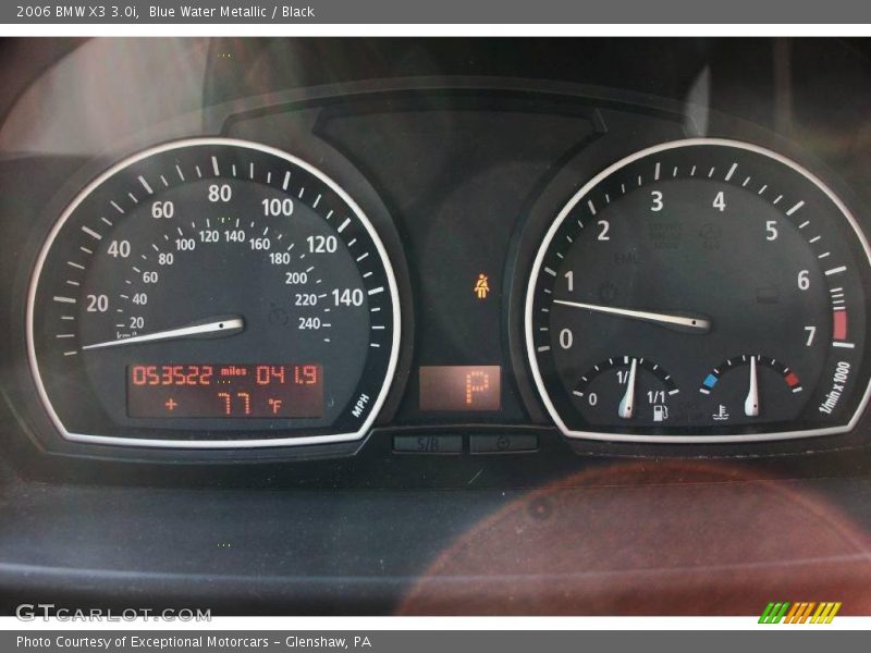 Blue Water Metallic / Black 2006 BMW X3 3.0i