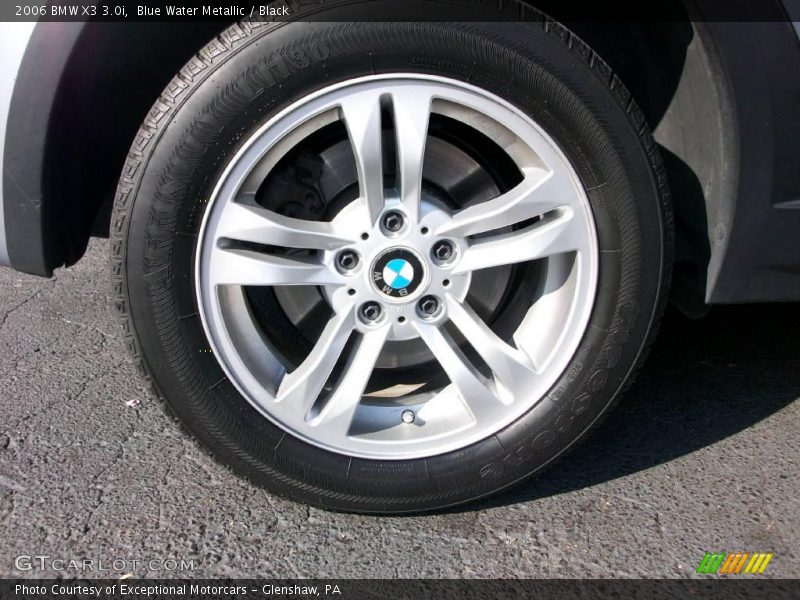 Blue Water Metallic / Black 2006 BMW X3 3.0i