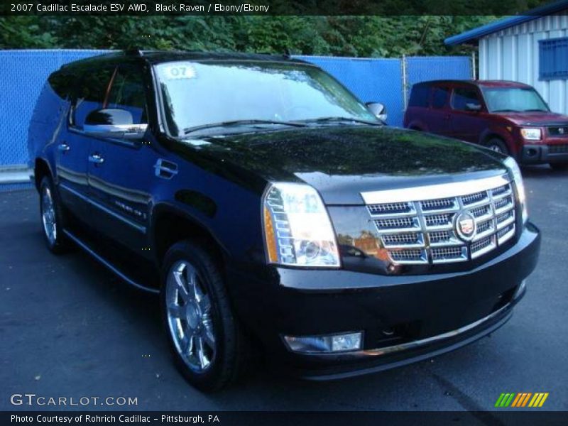 Black Raven / Ebony/Ebony 2007 Cadillac Escalade ESV AWD