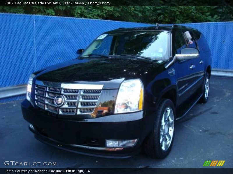 Black Raven / Ebony/Ebony 2007 Cadillac Escalade ESV AWD