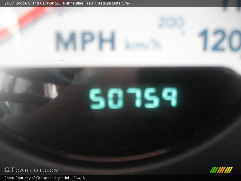 Marine Blue Pearl / Medium Slate Gray 2007 Dodge Grand Caravan SE