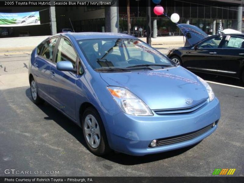 Seaside Blue Pearl / Ivory/Brown 2005 Toyota Prius Hybrid