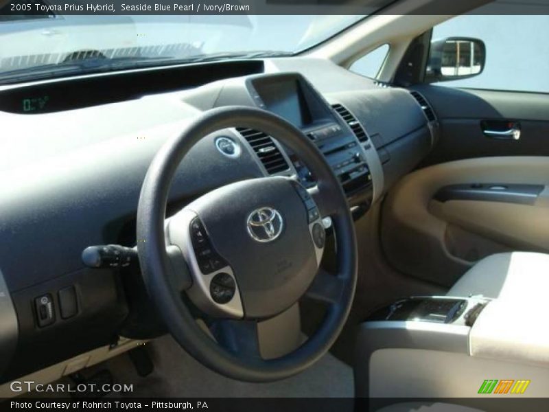 Seaside Blue Pearl / Ivory/Brown 2005 Toyota Prius Hybrid