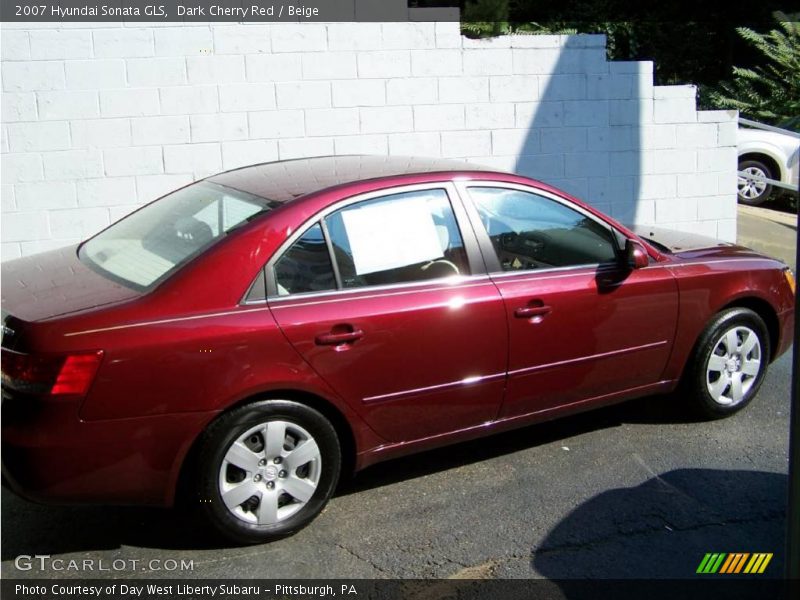 Dark Cherry Red / Beige 2007 Hyundai Sonata GLS