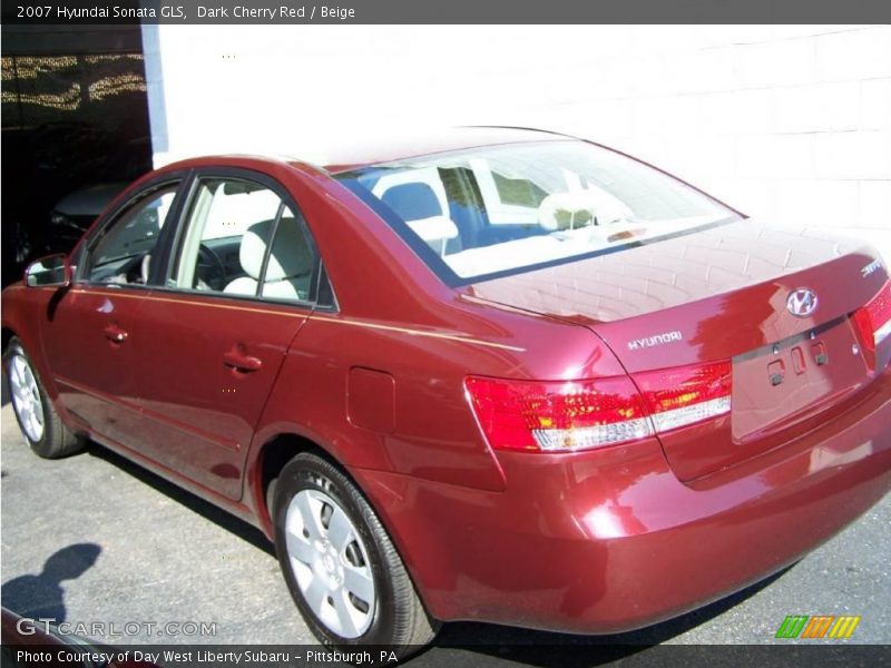 Dark Cherry Red / Beige 2007 Hyundai Sonata GLS