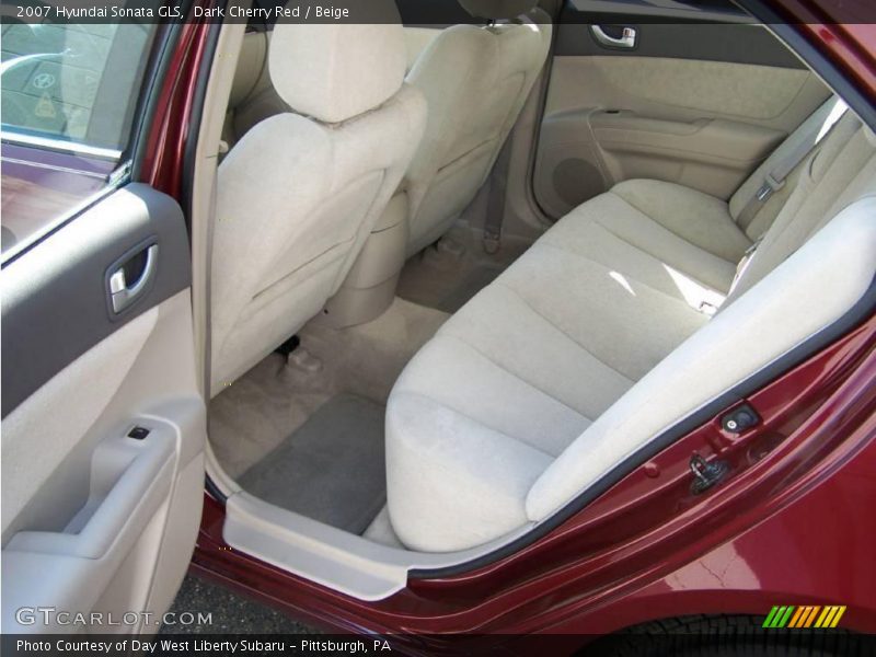 Dark Cherry Red / Beige 2007 Hyundai Sonata GLS