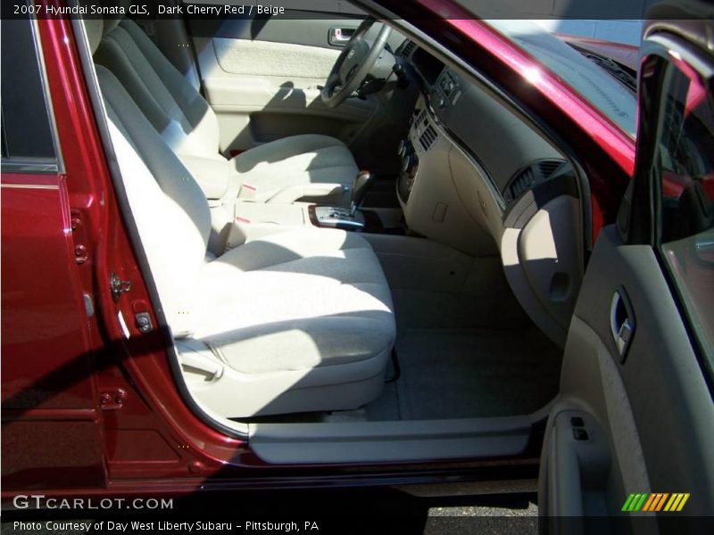 Dark Cherry Red / Beige 2007 Hyundai Sonata GLS