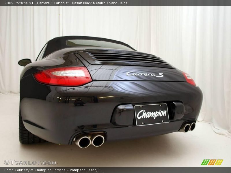Basalt Black Metallic / Sand Beige 2009 Porsche 911 Carrera S Cabriolet