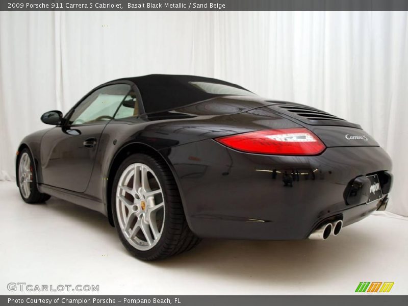 Basalt Black Metallic / Sand Beige 2009 Porsche 911 Carrera S Cabriolet