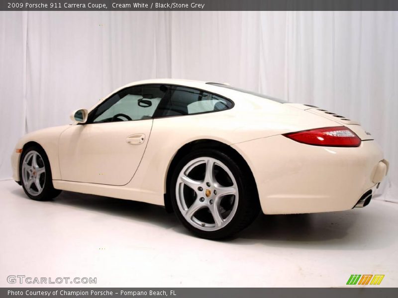 Cream White / Black/Stone Grey 2009 Porsche 911 Carrera Coupe