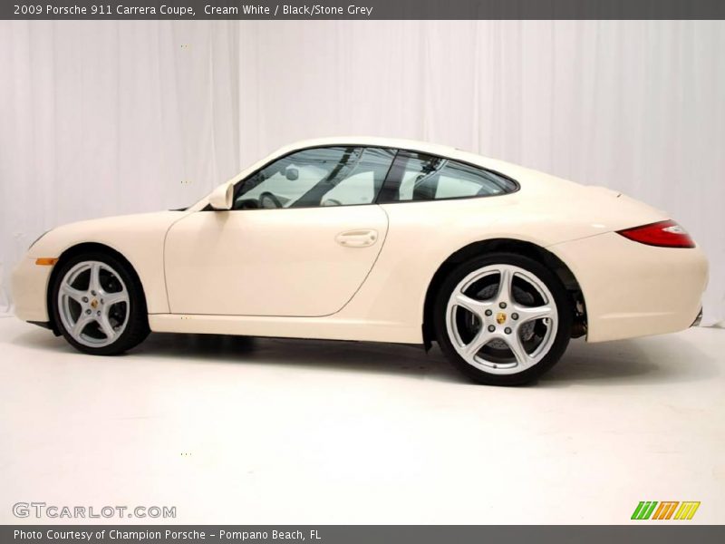 Cream White / Black/Stone Grey 2009 Porsche 911 Carrera Coupe
