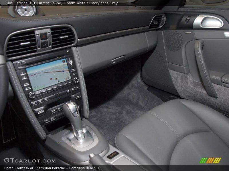 Cream White / Black/Stone Grey 2009 Porsche 911 Carrera Coupe