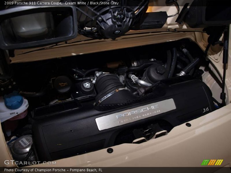 Cream White / Black/Stone Grey 2009 Porsche 911 Carrera Coupe