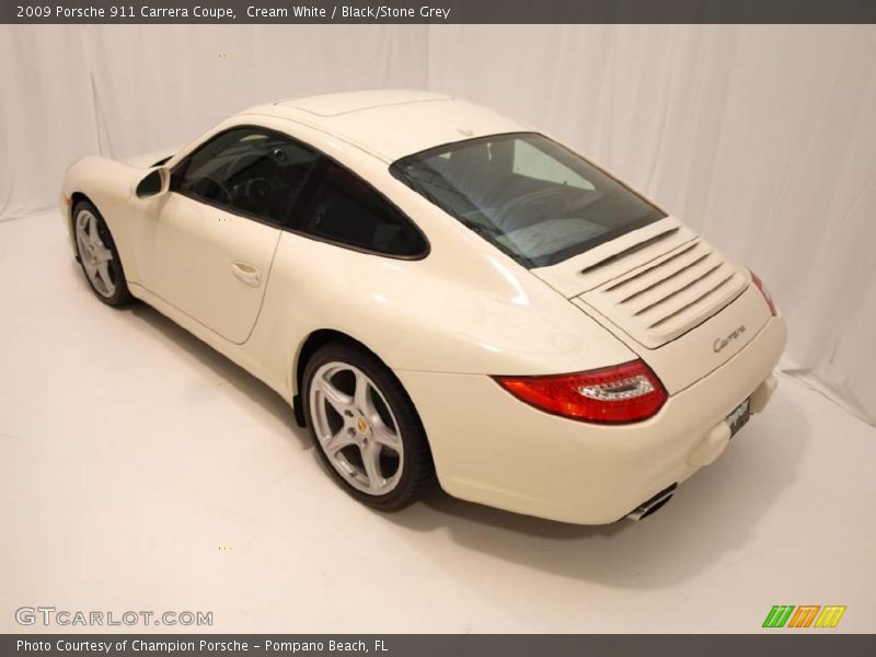 Cream White / Black/Stone Grey 2009 Porsche 911 Carrera Coupe