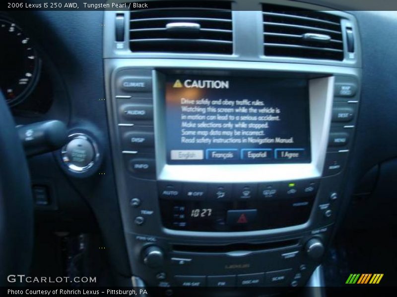 Tungsten Pearl / Black 2006 Lexus IS 250 AWD