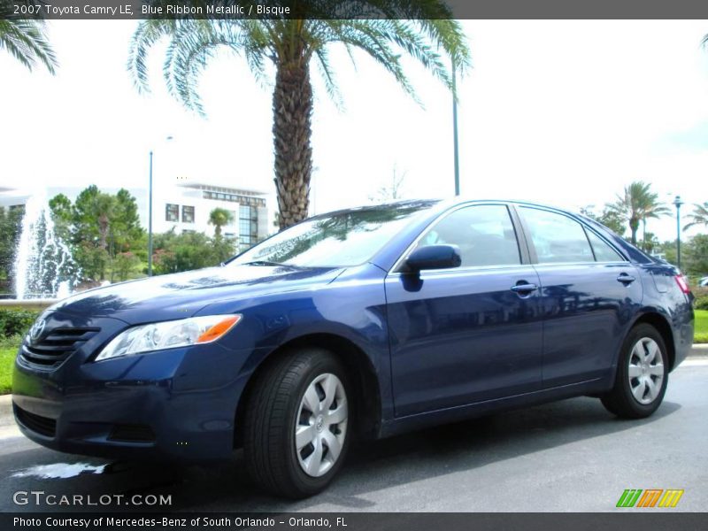 Blue Ribbon Metallic / Bisque 2007 Toyota Camry LE